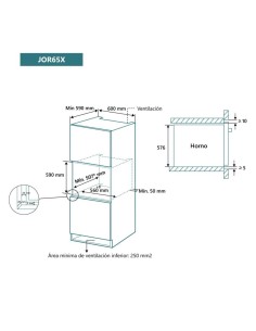 Horno Multifunción Inox con turbo y 8 Modos de Cocción 2